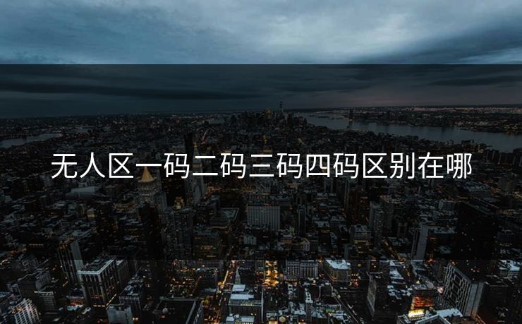 无人区一码二码三码四码区别在哪